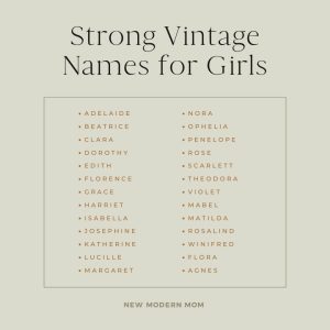 Vintage Baby Girl Names