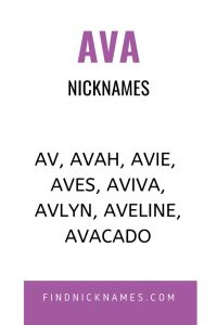 Ava Nicknames