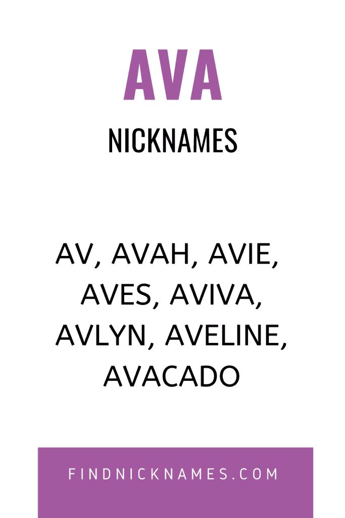 Ava Nicknames