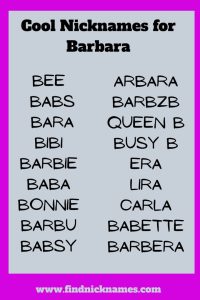 Barbie Nicknames