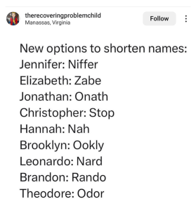 Brandon Nicknames