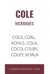 Cole Nicknames